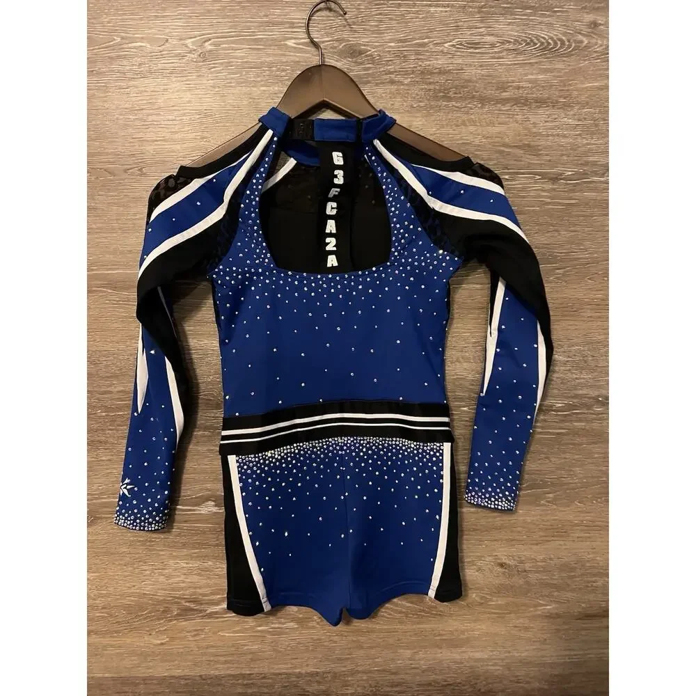 Cheer Athletics All Star Cheer Uniform YL One Piece Bling Rebel Athletic